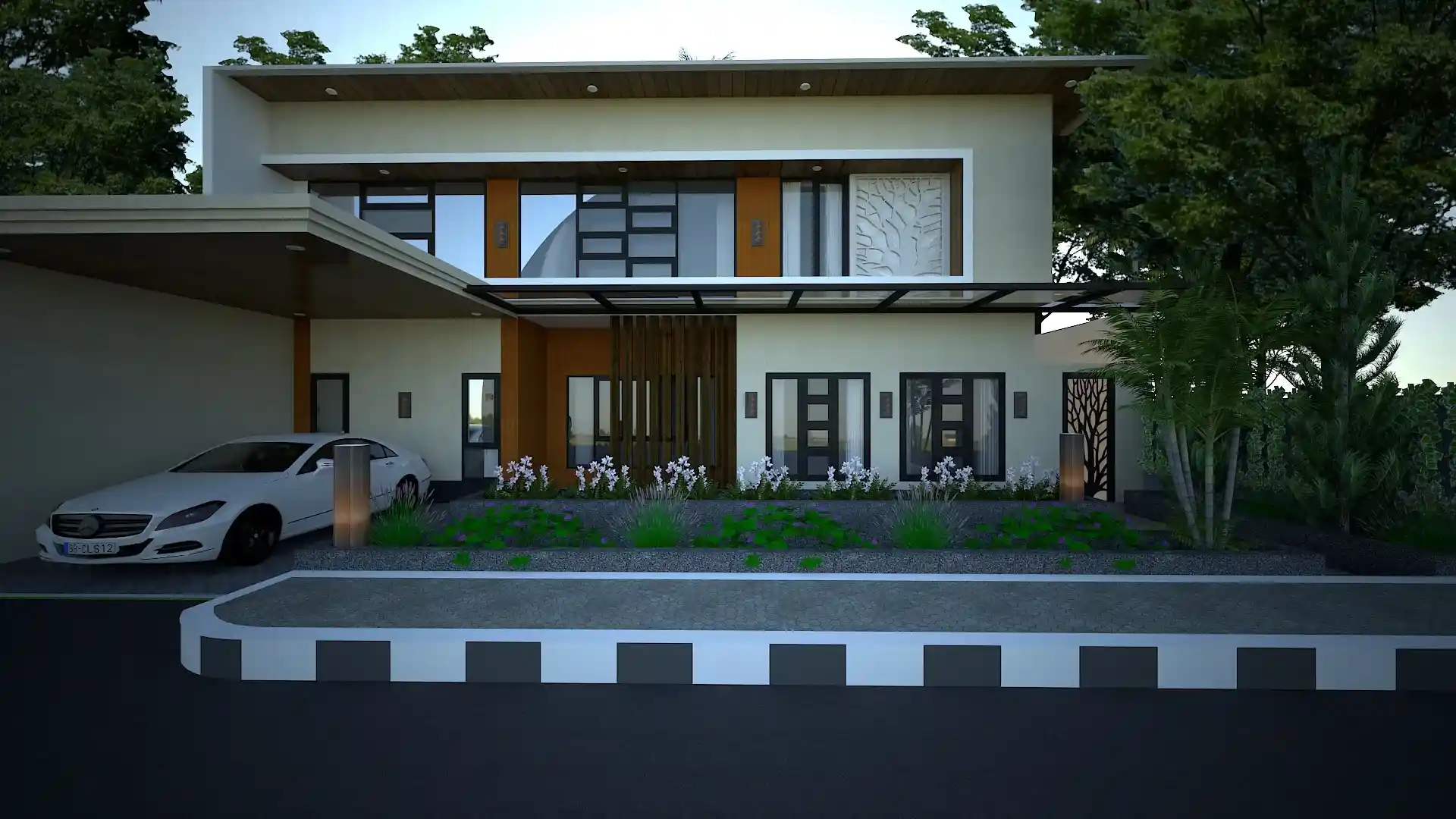 Rumah Desain Tropis Modern